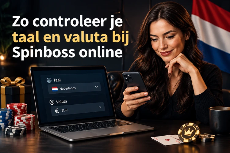 Zo controleer je taal en valuta bij Spinboss online